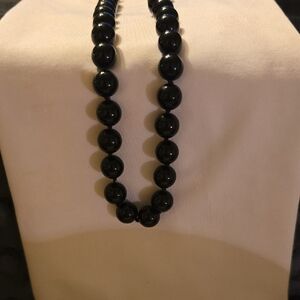 Elegant Black Beaded Necklace